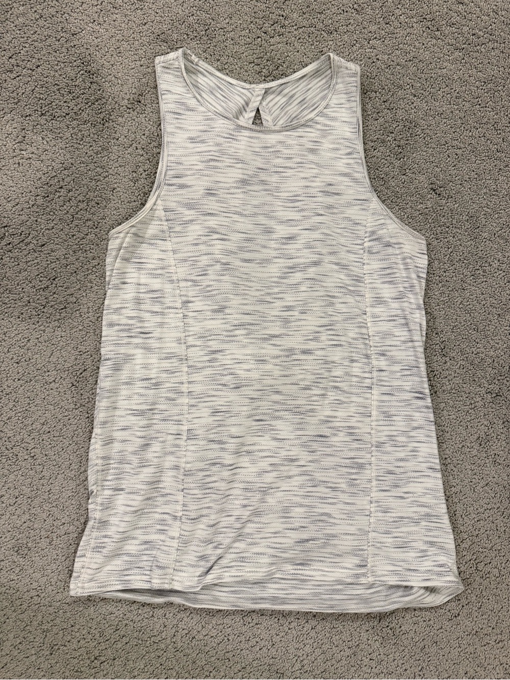 lululemon athletica White Heathered Sleeveless Workout Tank